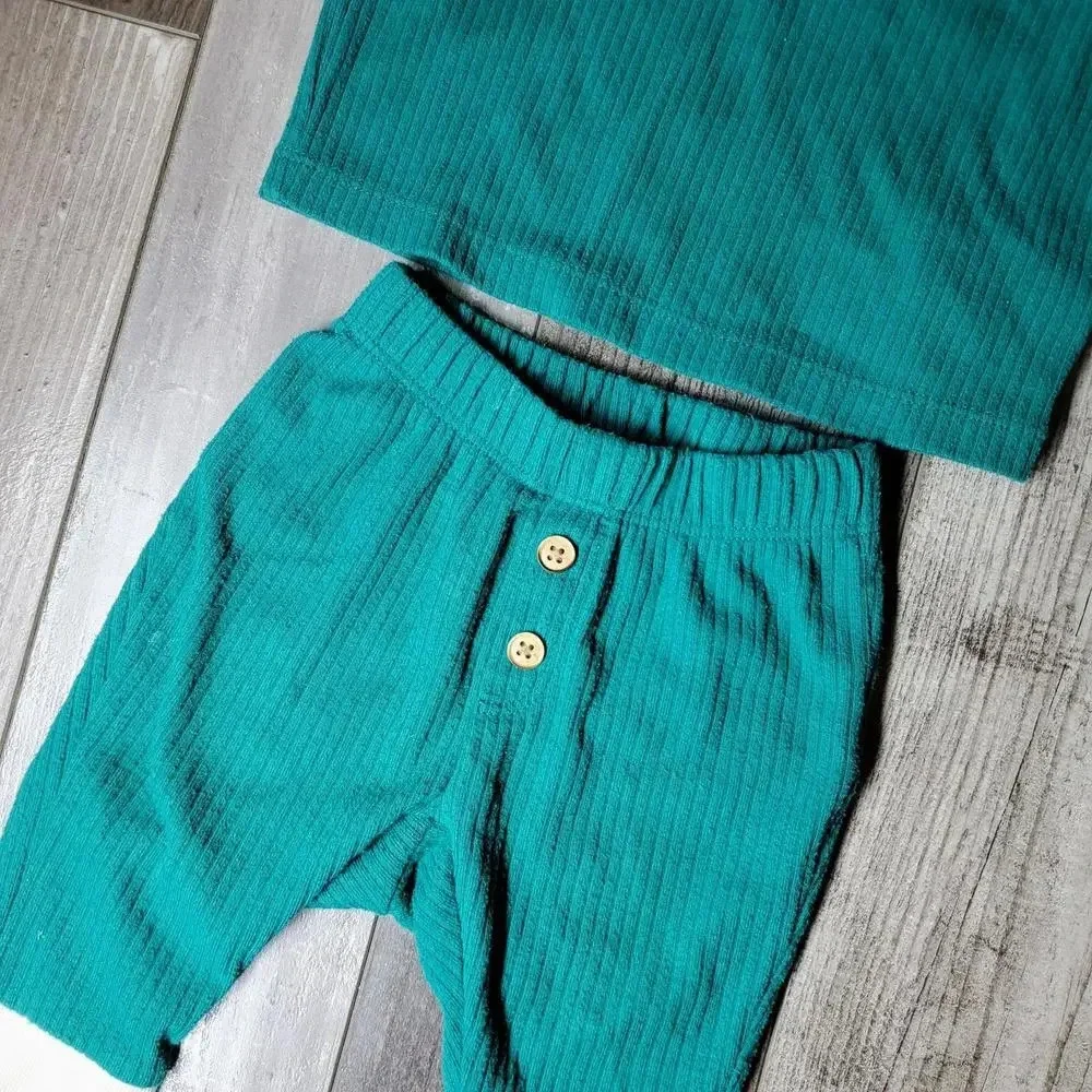 Cat & Jack Boys 2 Piece Outfit, Long Sleeve Shirt & Pants, 0-6 Months